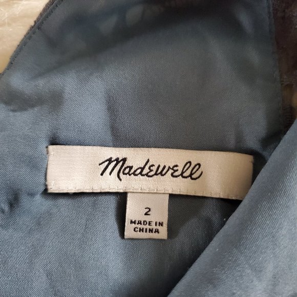 Madewell Blue Lace Flutter Sleeve Dress Size 2 EUC - Picture 11 of 15